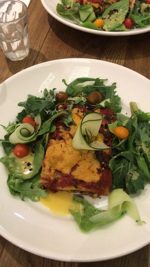 Vegan jackfruit cannelloni  at The Lotus-Heart Restaurant in Christchurch