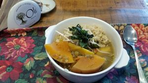 Lentils soup at Oli Veggie Food in Punta Del Este