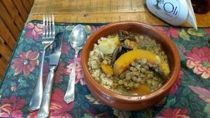Lentils, rice & roots at Oli Veggie Food in Punta Del Este
