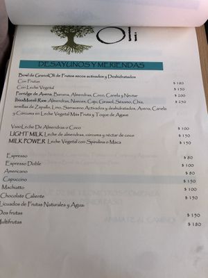Menu_Jan2020 at Oli Veggie Food in Punta Del Este