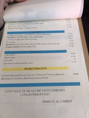 Menu_Jan2020 at Oli Veggie Food in Punta Del Este