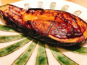 Egg plant with miso! at Tsunahachi in Tokyo