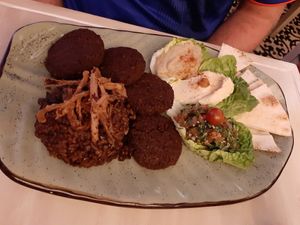 Plato vegetariano at Zaitun in Cartagena