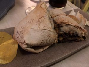 Veggie wrap at Zaitun in Cartagena