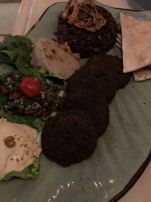 Falafel plate  at Zaitun in Cartagena
