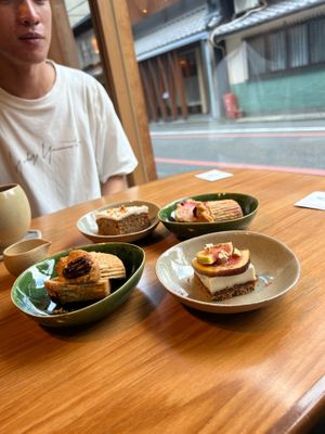 We tried all the deserts they had available that day. at Malda in Kyoto