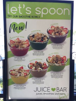 Smoothie bowls at I Love Juice Bar - Park Lane in Dallas