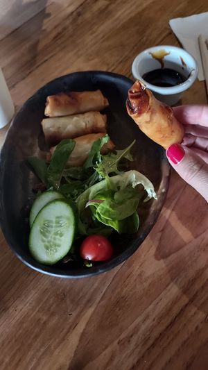 Yum spring rolls, 9 pieces, great value entree at The Origin Tales in Brunswick East