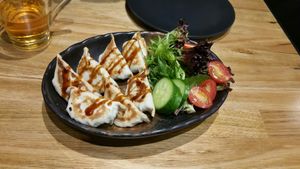 Vegan gyoza at The Origin Tales in Brunswick East