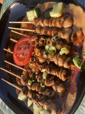 Sate Spieße vegan   at Wayang in Frankfurt