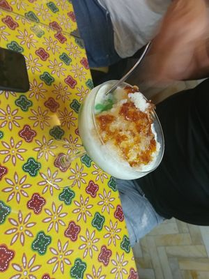 Vegan dessert. Very tasty at Wayang in Frankfurt