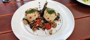 Quinoa mit Mangold (vegan) at Launsberghütte in Obervellach