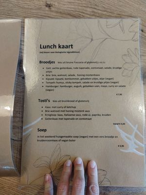 Lunch kaart at Kringloop Twello in Twello