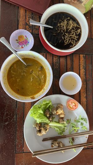 one of the few unfinished meals in 3 years living in Vietnam. Too sweet/unhealthy.   at Com Chay Cuong in Can Tho