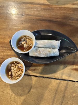 Summer rolls  at Com Chay Cuong in Can Tho