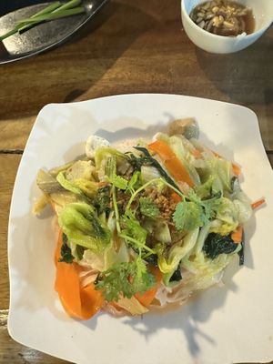 Stir fried Pho  at Com Chay Cuong in Can Tho