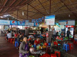 Seating at Com Chay Cuong in Can Tho