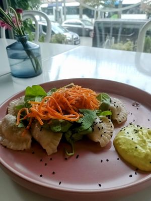 Mushroom & Saurkraut Pierogi at Bistro Jaglana in Szczecin