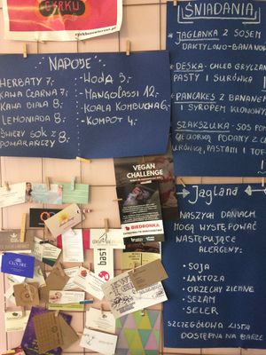part of menu at Bistro Jaglana in Szczecin