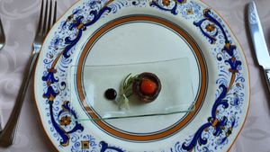 Complimentary amuse-bouch at Goya in Funchal