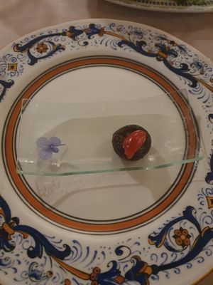 Mushroom amuse bouche at Goya in Funchal