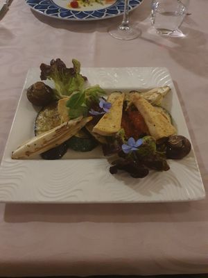 Grilled eggplant with tofu at Goya in Funchal