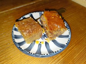 Dessert selection: Namura (left) and Baklava at Café Damascus in Zofingen