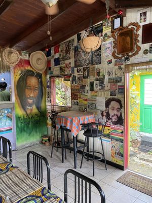 Cute restaurant at Freedom Fighters Ital Shack in Philipsburg