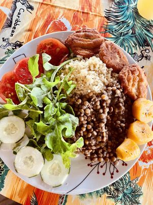 Mix plate   at Freedom Fighters Ital Shack in Philipsburg