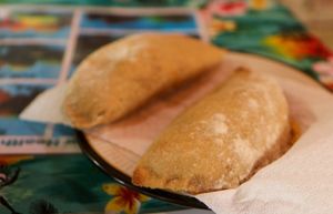 breakfast pasties - vegetable and yellow peas at Freedom Fighters Ital Shack in Philipsburg