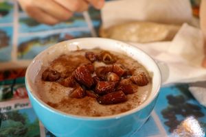 breakfast porridge at Freedom Fighters Ital Shack in Philipsburg