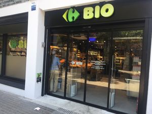 Front  at Carrefour Bio in Barcelona