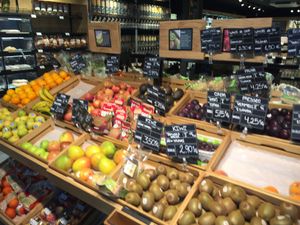 Fruit and veg  at Carrefour Bio in Barcelona