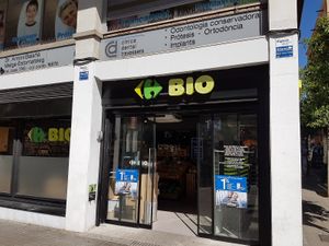 front entrance at Carrefour Bio in Barcelona