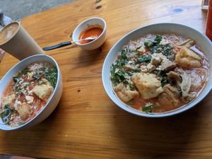 Bun rieu at Com Pho Chay Tu Bi in Hanoi
