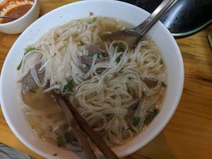 Vegan pho at Com Pho Chay Tu Bi in Hanoi