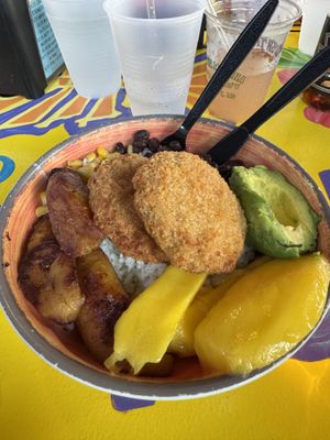 Vegan crab cake bowl  at Fish Tales in Ocean City