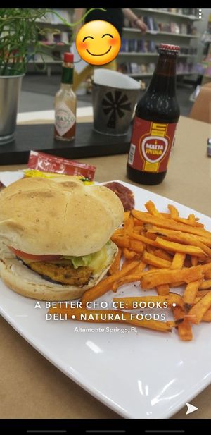 Vegan chicken sandwich. Very good! at Norma's Plant Based Cuisine in Altamonte Springs