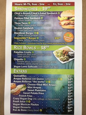 Menu2 at Norma's Plant Based Cuisine in Altamonte Springs