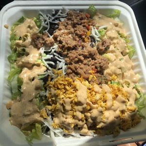 “Chipotle bowl” half impossible/ half chik’n 😍 at Norma's Plant Based Cuisine in Altamonte Springs