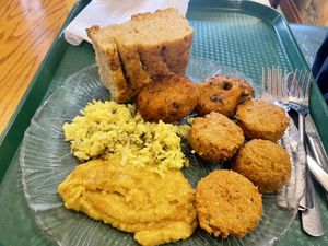 Hot bar options   at Green Cuisine Vegetarian Restaurant in Victoria