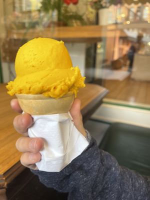 Mango ice cream  at Green Cuisine Vegetarian Restaurant in Victoria