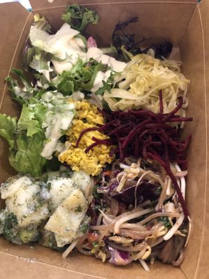 Great salads  at Green Cuisine Vegetarian Restaurant in Victoria