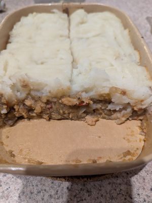 Takeaway Shepherd's Pie at Green Cuisine Vegetarian Restaurant in Victoria