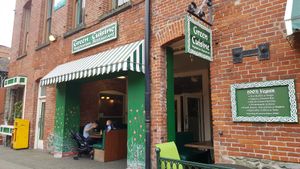 Outside at Green Cuisine Vegetarian Restaurant in Victoria