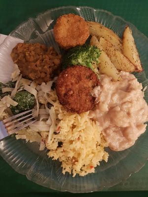 Buffet Plate at Green Cuisine Vegetarian Restaurant in Victoria