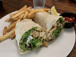 Peanut tofu wrap  at Sage on Laurel in Brainerd