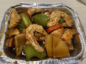 Gambas vegetales at Gran Mundo in Torremolinos