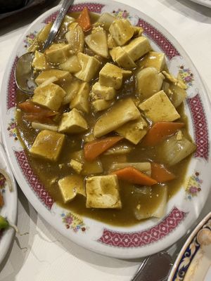 Tofu in curry sauce   at Gran Mundo in Torremolinos