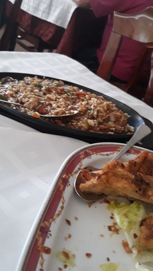 Crispy rice with veg at Gran Mundo in Torremolinos